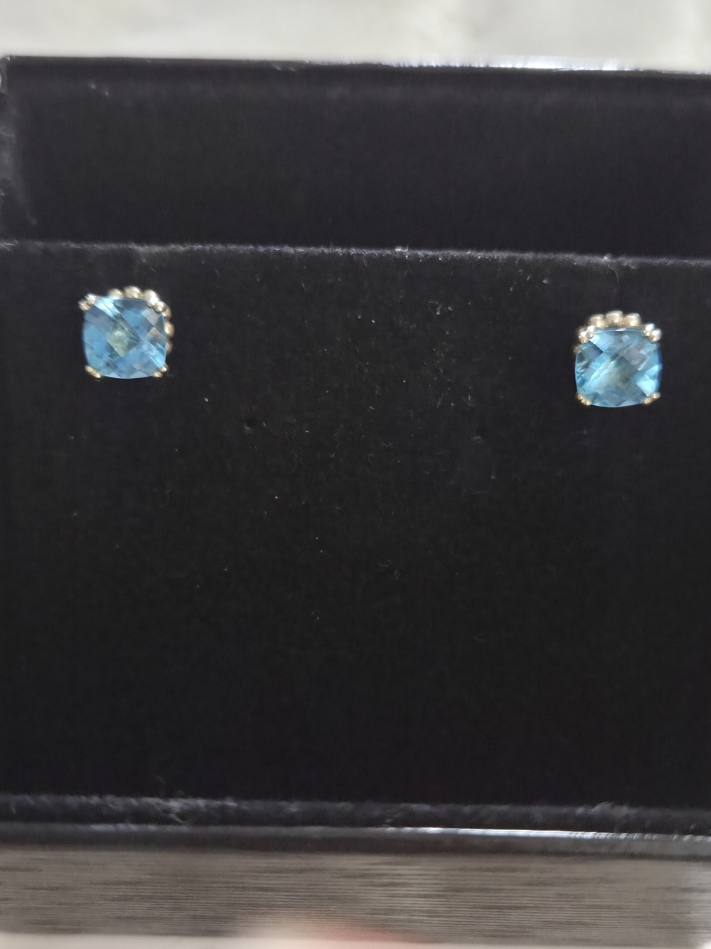 LAGOS Swiss Blue Topaz Stud Earrings - Picture 6 of 6